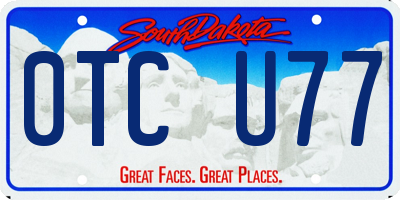 SD license plate 0TCU77