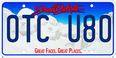 SD license plate 0TCU80