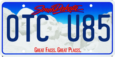 SD license plate 0TCU85