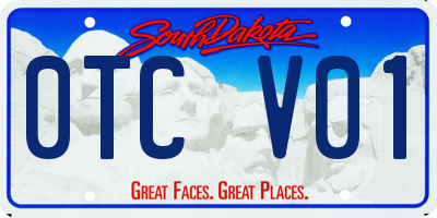 SD license plate 0TCV01