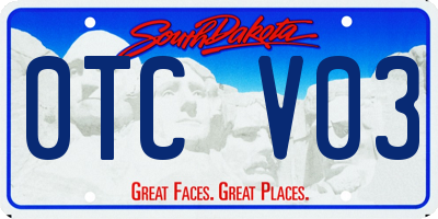 SD license plate 0TCV03