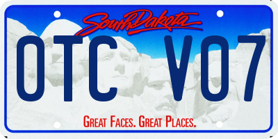 SD license plate 0TCV07