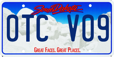 SD license plate 0TCV09