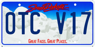 SD license plate 0TCV17