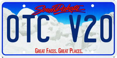 SD license plate 0TCV20