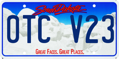 SD license plate 0TCV23
