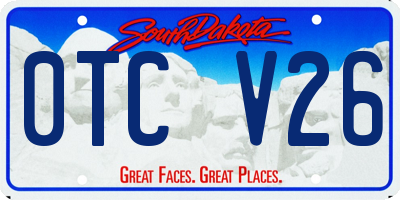 SD license plate 0TCV26