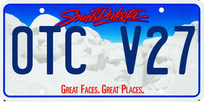 SD license plate 0TCV27