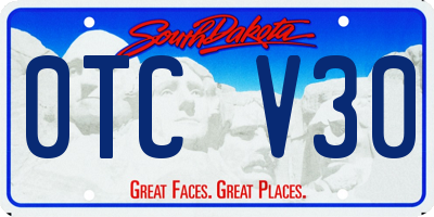 SD license plate 0TCV30