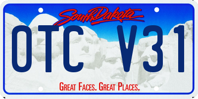 SD license plate 0TCV31