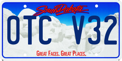 SD license plate 0TCV32