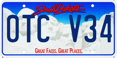 SD license plate 0TCV34