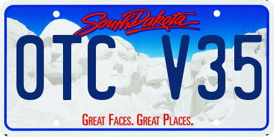 SD license plate 0TCV35