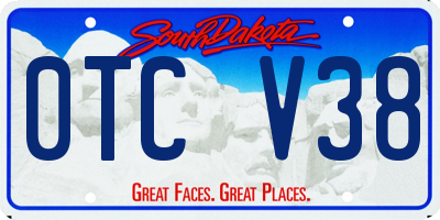 SD license plate 0TCV38