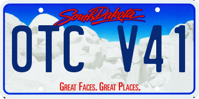 SD license plate 0TCV41