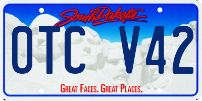 SD license plate 0TCV42