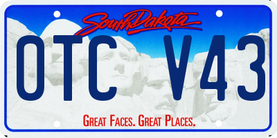 SD license plate 0TCV43