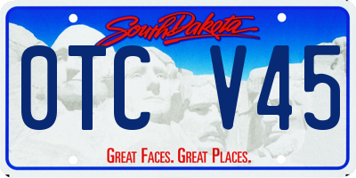 SD license plate 0TCV45