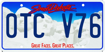 SD license plate 0TCV76