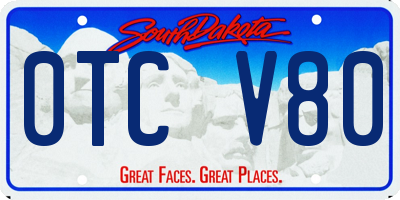 SD license plate 0TCV80