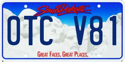 SD license plate 0TCV81