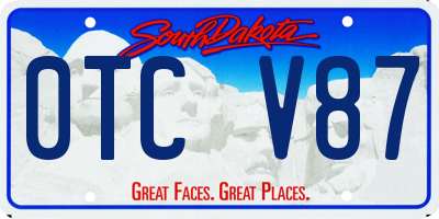 SD license plate 0TCV87
