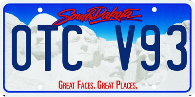 SD license plate 0TCV93