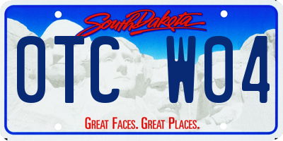 SD license plate 0TCW04