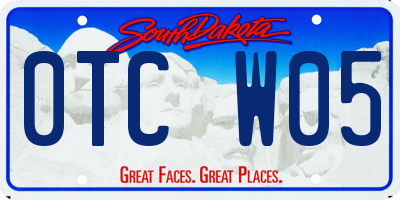 SD license plate 0TCW05