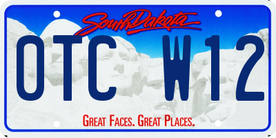 SD license plate 0TCW12
