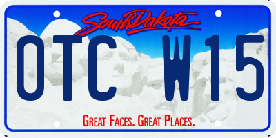 SD license plate 0TCW15