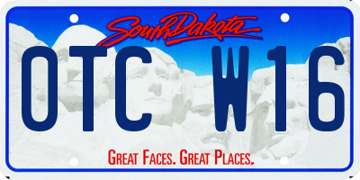 SD license plate 0TCW16