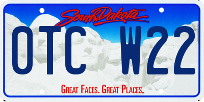 SD license plate 0TCW22