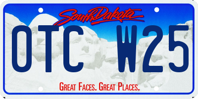 SD license plate 0TCW25