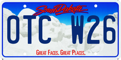 SD license plate 0TCW26
