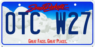 SD license plate 0TCW27