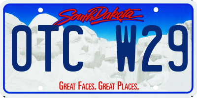 SD license plate 0TCW29