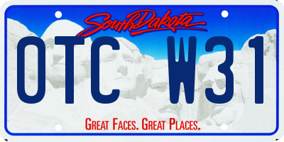 SD license plate 0TCW31