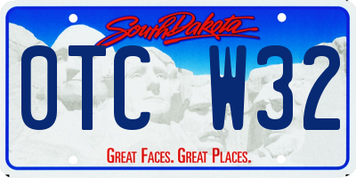 SD license plate 0TCW32
