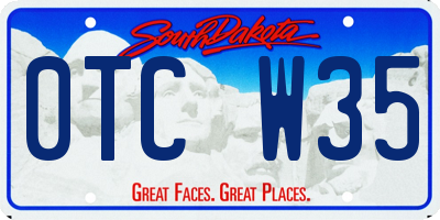 SD license plate 0TCW35