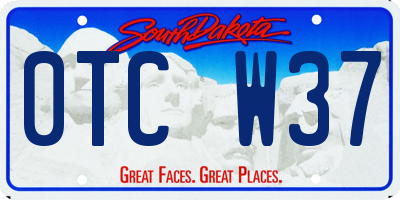 SD license plate 0TCW37