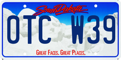 SD license plate 0TCW39