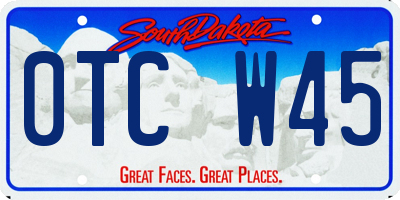 SD license plate 0TCW45