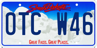 SD license plate 0TCW46