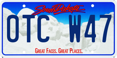 SD license plate 0TCW47
