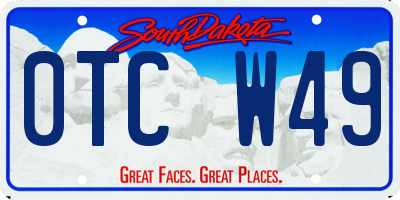 SD license plate 0TCW49