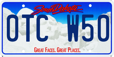 SD license plate 0TCW50