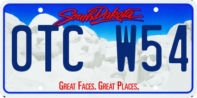 SD license plate 0TCW54