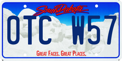 SD license plate 0TCW57