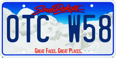 SD license plate 0TCW58